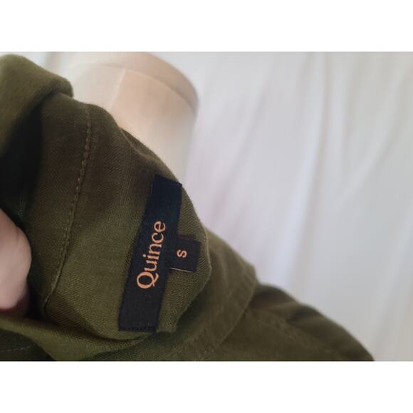 Quince European Linen Jacket Martini Olive Green Small New - Picture 12 of 12